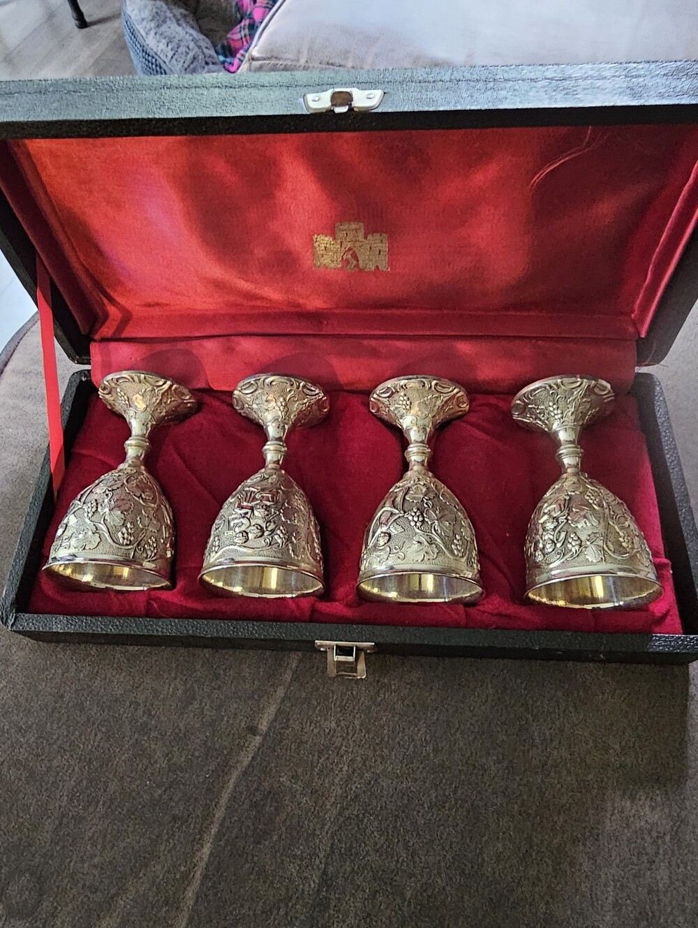 Vintage Silver Plated Cheub Gobblets